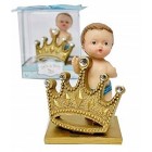 Baby Shower Party Favor Boy Prince Figurines Keepsake Decoration 3" H